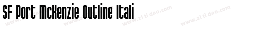 SF Port McKenzie Outline Italic字体转换